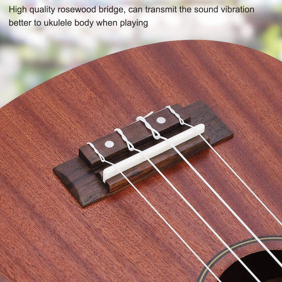 Alomejor Ukulele most zestaw 4-strunowy mostek do mostka palisandrowego, zamiennik do ukulele, mostka DIY