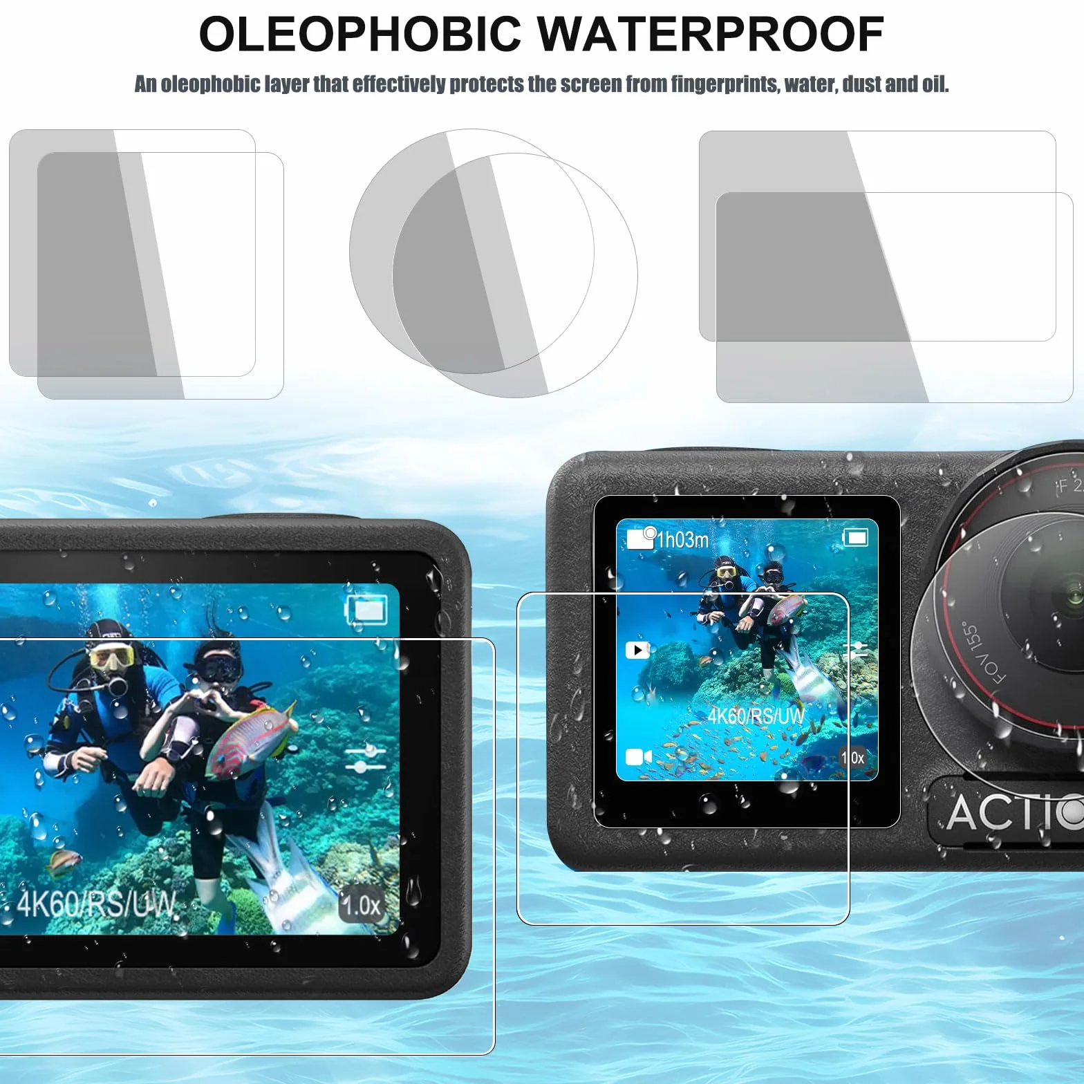 DJI Osmo Action 5 Pro Case Kit, torba do noszenia, folia ochronna na wyświetlacz 9H, silikonowa osłona obiektywu – odporna na uderzenia, zarysowania, pyłoszczelna, wszechstronna ochrona
