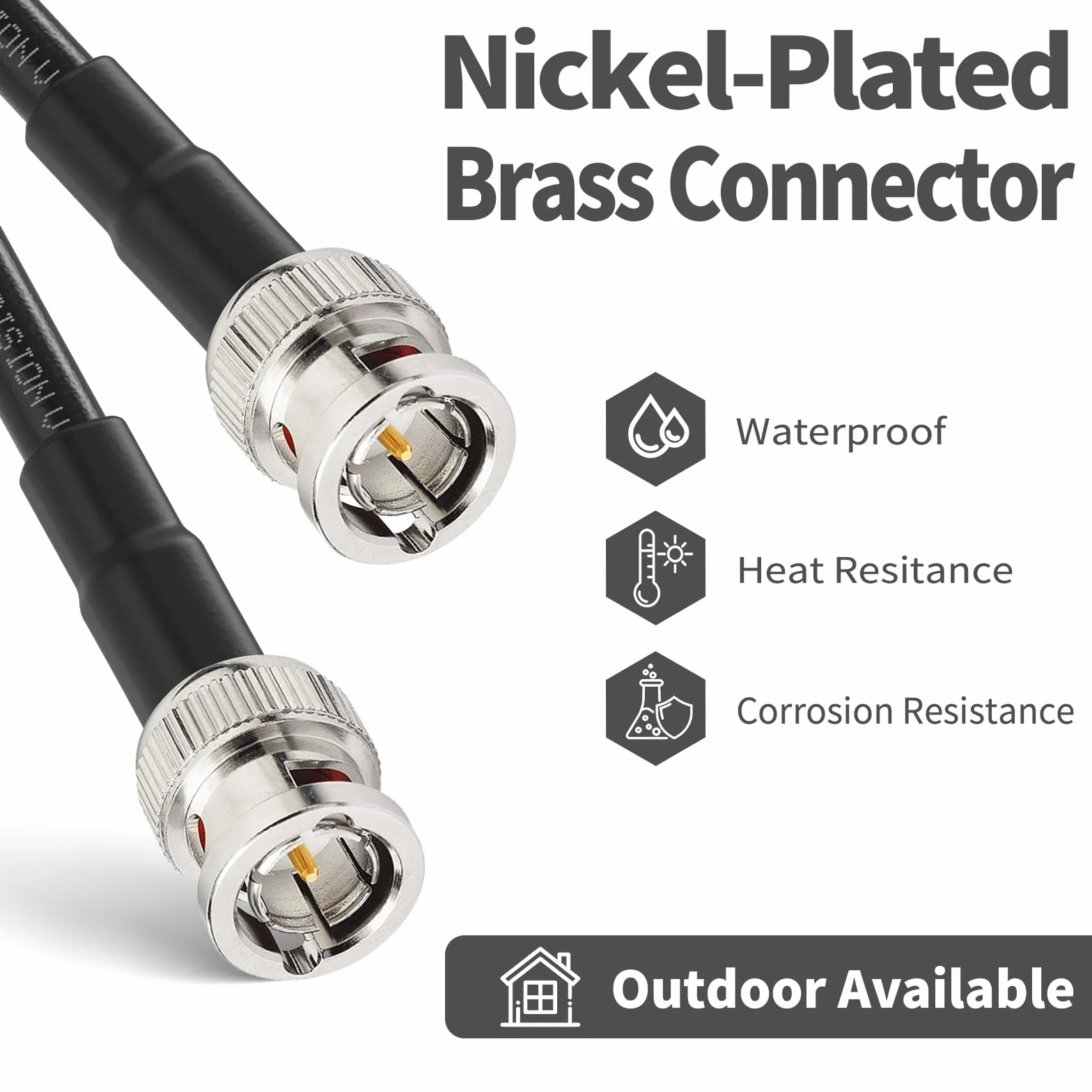 Superbat Kabel SDI 3G/6G/12G 3 m Cyfrowy kabel audio BNC męski na męski Belden 1694A 75 Ohm, czarny do kamer i sprzętu wideo, obsługuje HD-SDI/3G-SDI/4K/8K (1 sztuka)