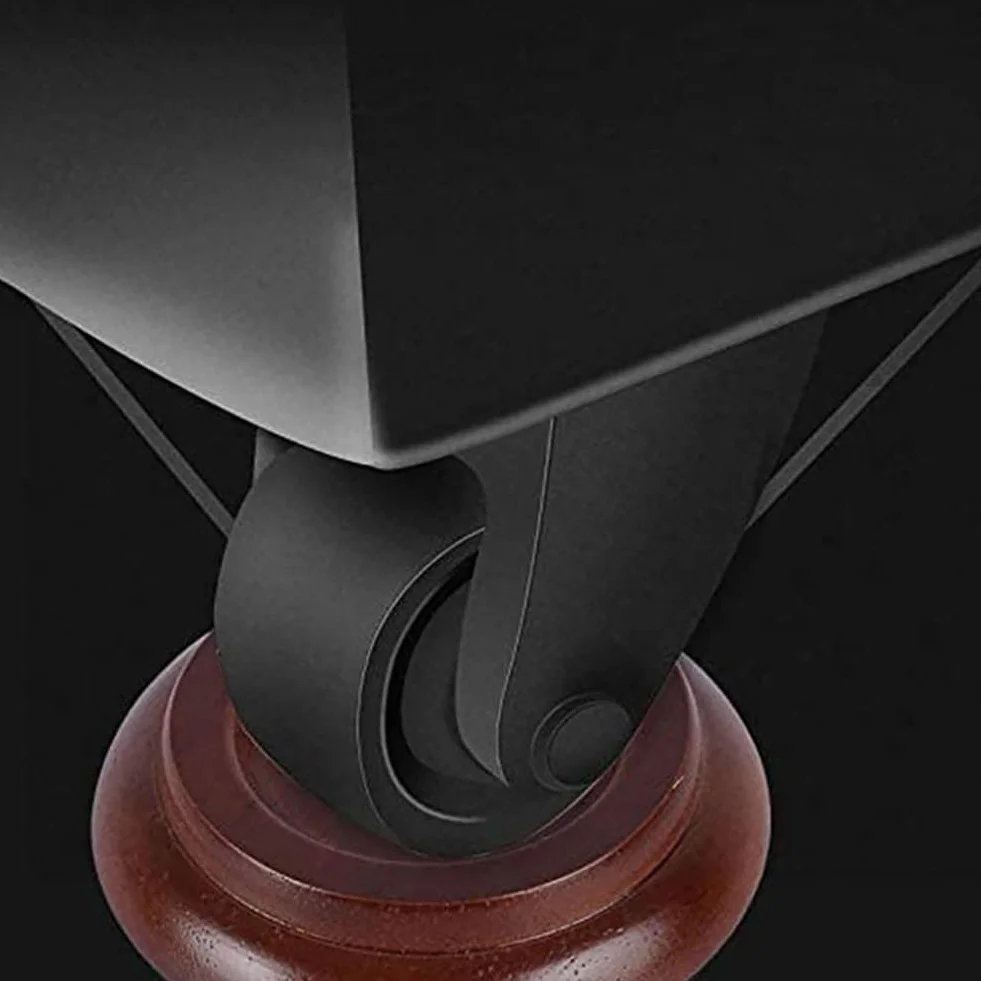 Alnicov Piano Caster Cups, lite drewno pianino Caster Cups do pionowego fortepianu, drewnianego, fortepianu, podstawki, antypoślizgowa i cicha pianka (zestaw 4 szt., brązowy)