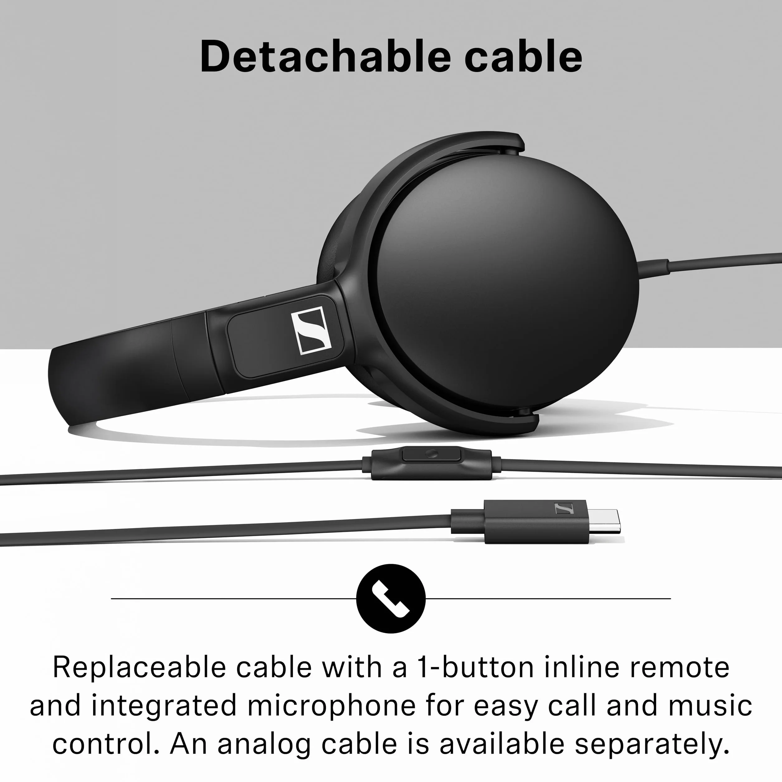 Sennheiser HD 400U słuchawki nauszne z pilotem Smart Remote – czarne