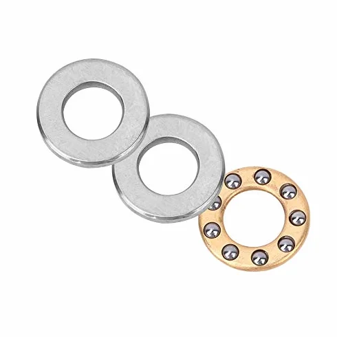 10 Sztuk Łożyska Kulkowe Wzdłużne Stalowe Miniaturowe Łożyska Płaskie O Wysokiej Precyzji Zestaw Łożysk Kulkowych Wzdłużnych Samolotu (F5-12M 5 * 12 * 4Mm)
