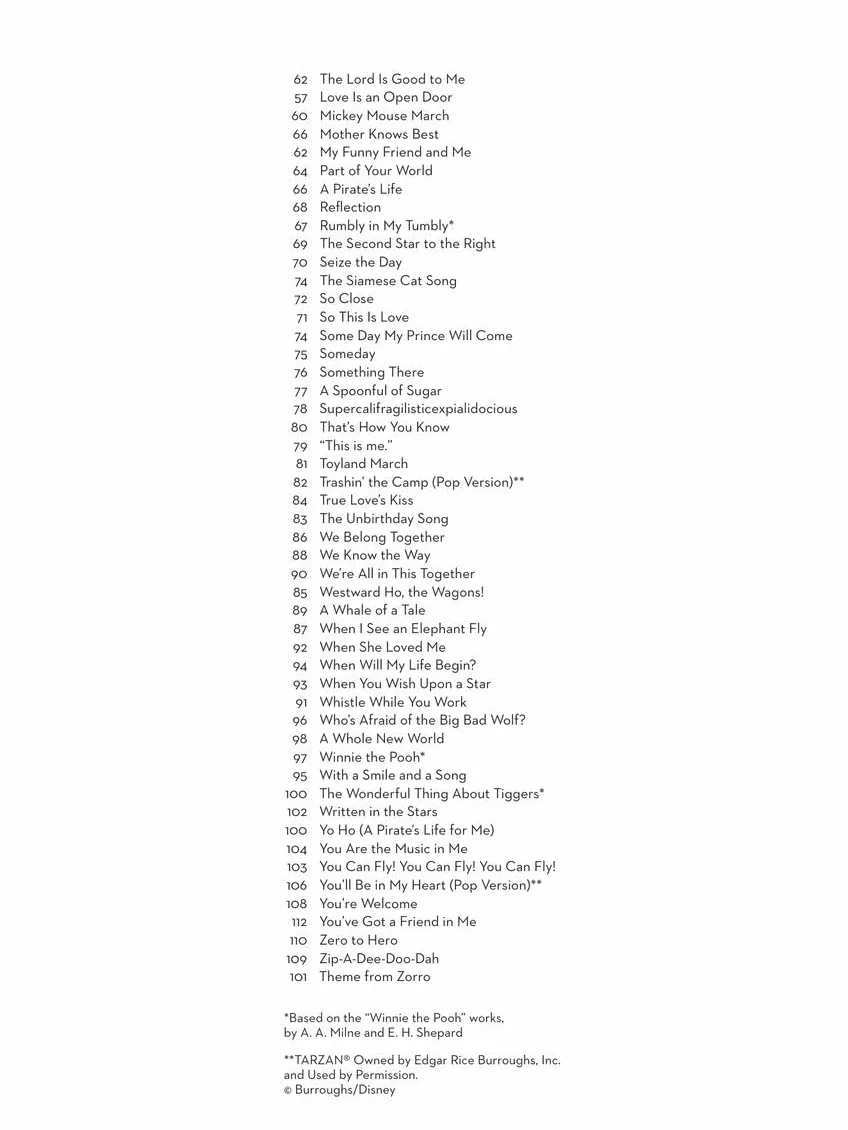 101 disney songs for flute