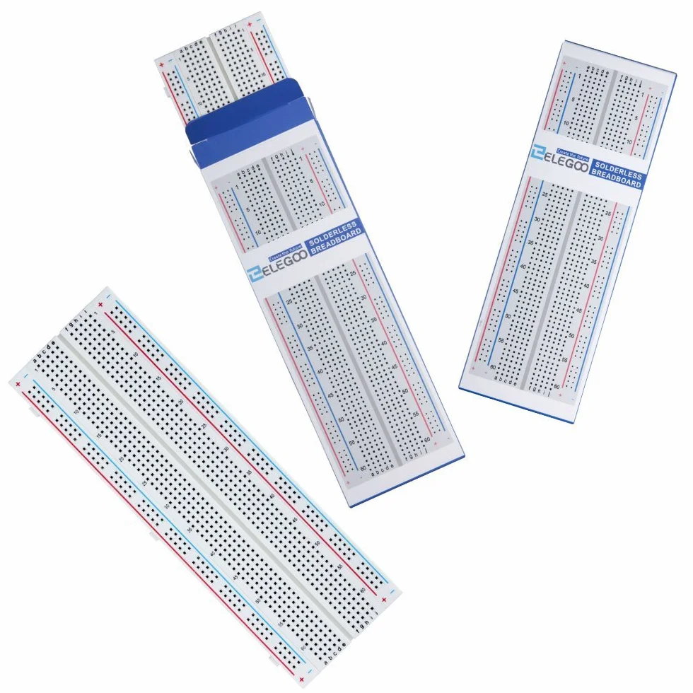 ELEGOO 3 Breadboard 830 Pin Solderless prototype PCB Board Kit do Arduino Proto Shield Distribution bloki łączące