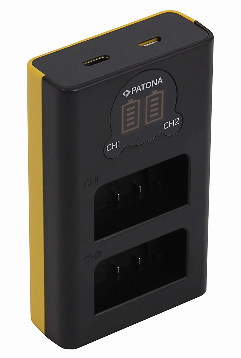PATONA EN-EL25 EN-EL25 Ładowarka - 1911 USB Dual LCD Mini - Kompatybilna z Nikon Z50 Z fc - Zasilana przez USB-C lub Micro-USB