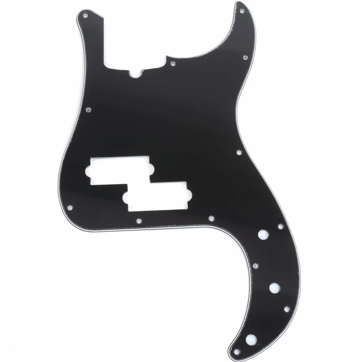 Musiclily Pro 13 Otworów Typ Nowoczesny Pickguard P Bass Maskownica do Gitary Basowy 4-strunowy American Precision Bass, 3 warstwowy Czarny