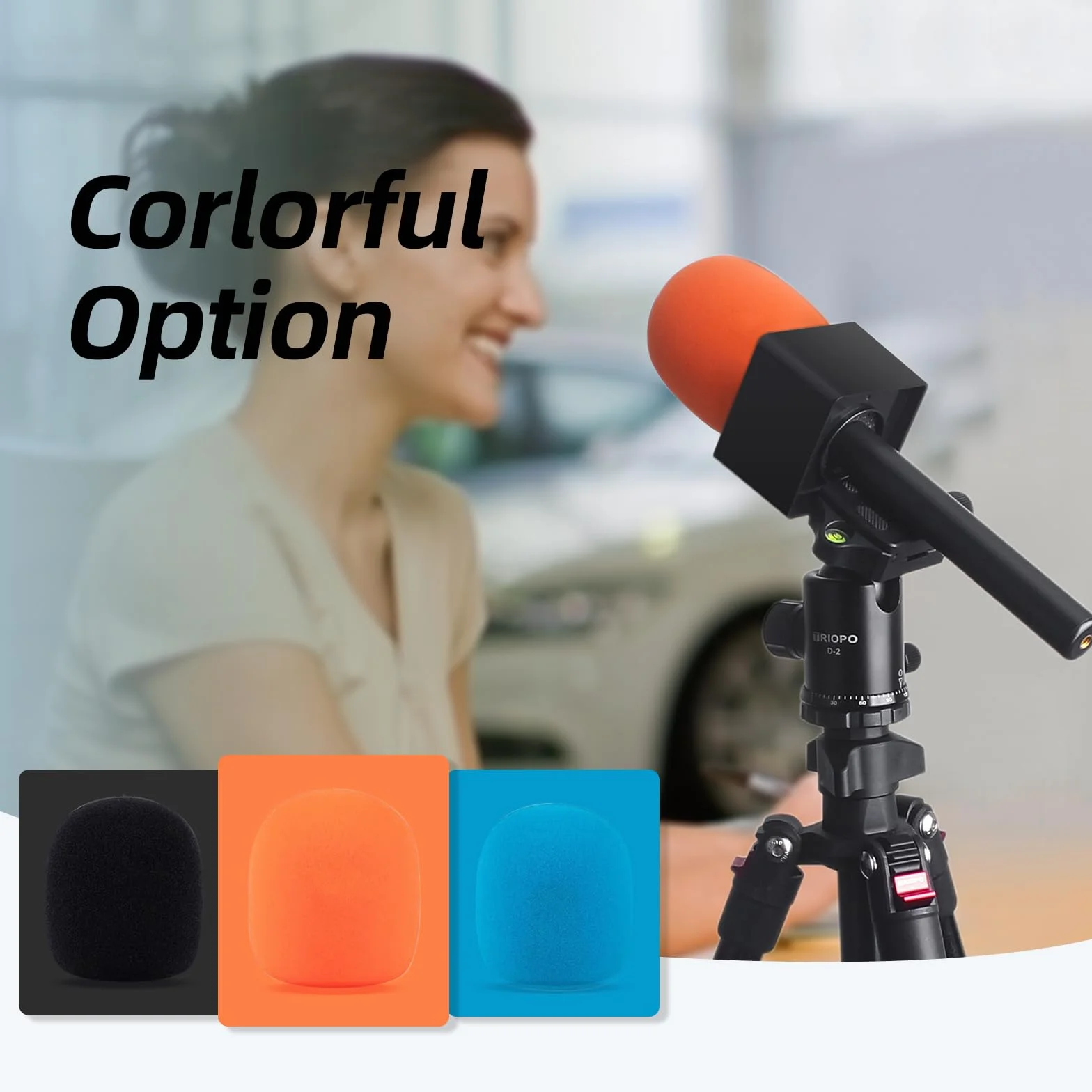 Stojak na mikrofon DJI Mic Handle Rode bezprzewodowy Go Grip z gwintem 1/4 cala 3 kolorowa pianka adapter flagi