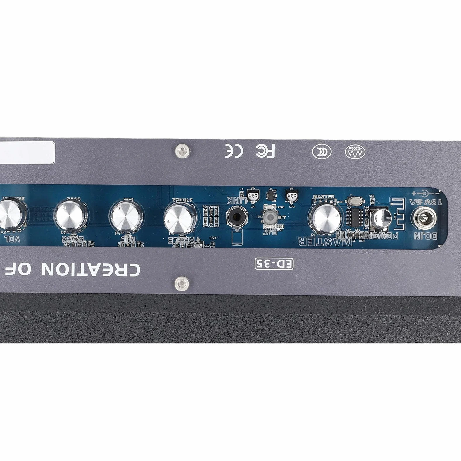 Generic Wzmacniacz E-Drum, Dwukanałowy Wzmacniacz E-Drum 110-240 V Przenośny Interfejs Aux-in-in Interfejs dla Basu Gitary Elektrycznej (Wtyczka UE 190W)