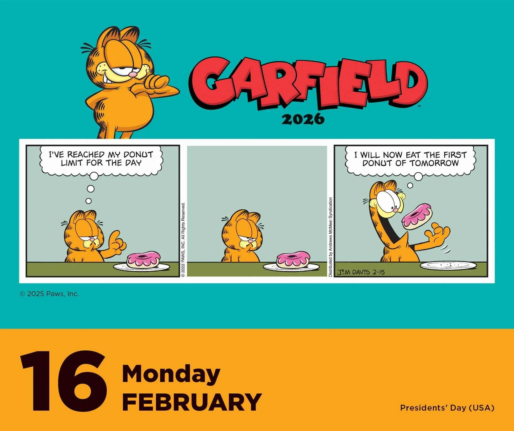Garfield 2026 Day-to-Day Calendar: Original Andrews McMeel-Tagesabreißkalender [Kalendar]