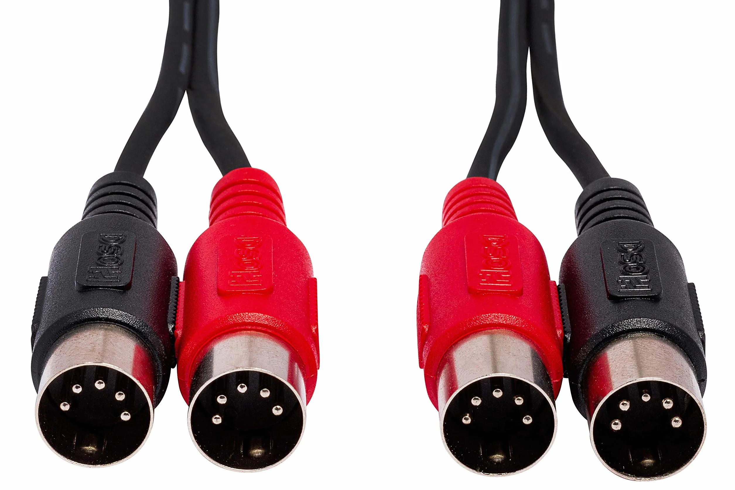 Hosa Tech MID-202 2 m podwójny 5-pinowy kabel DIN do tego samego podwójnego kabla MIDI