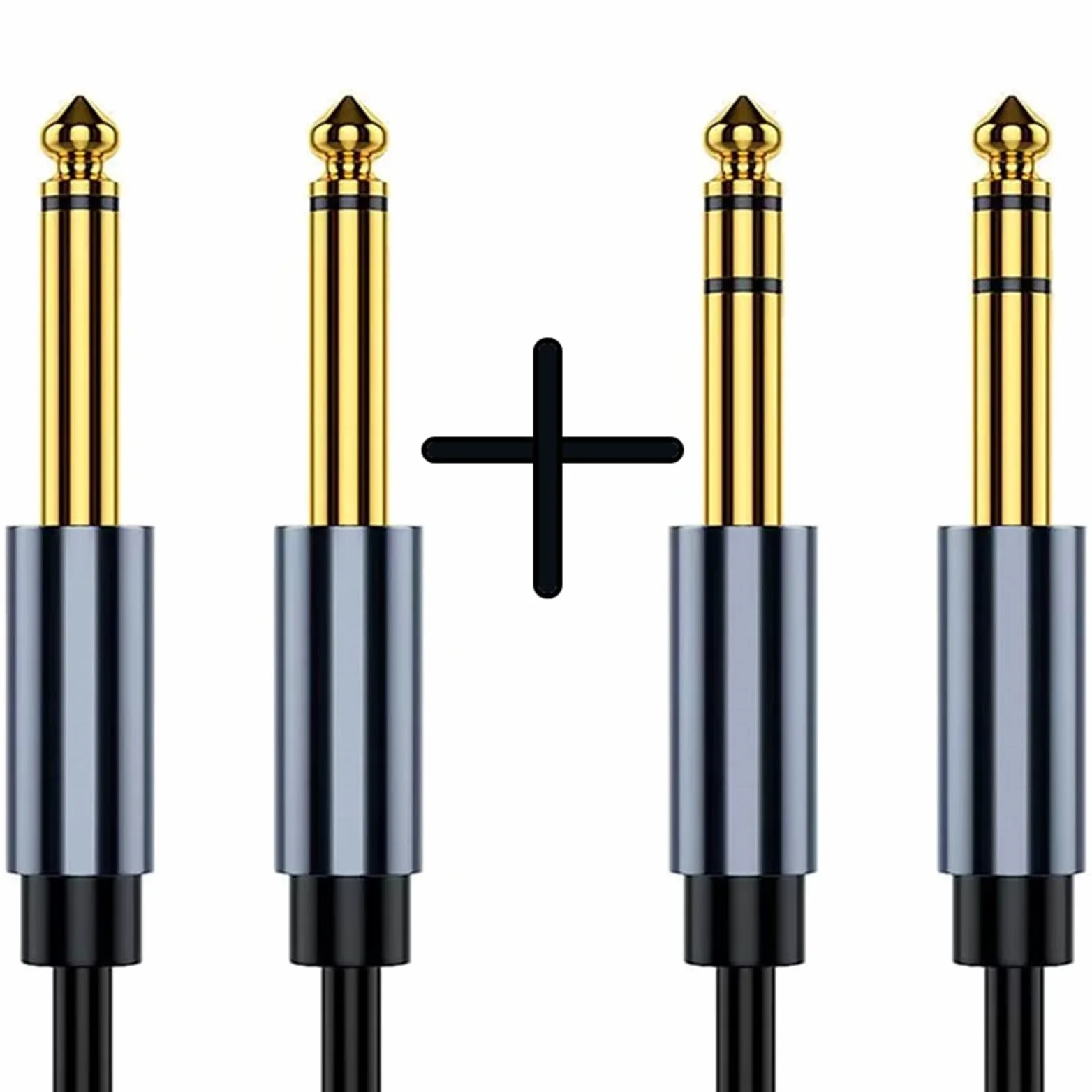 Przewód połączeniowy audio Kabel gitarowy 6,35 mm z męskiego na męskie, wzmacniacz miksujący głośniki, wiele rozmiarów(Ts and Trs,5m)