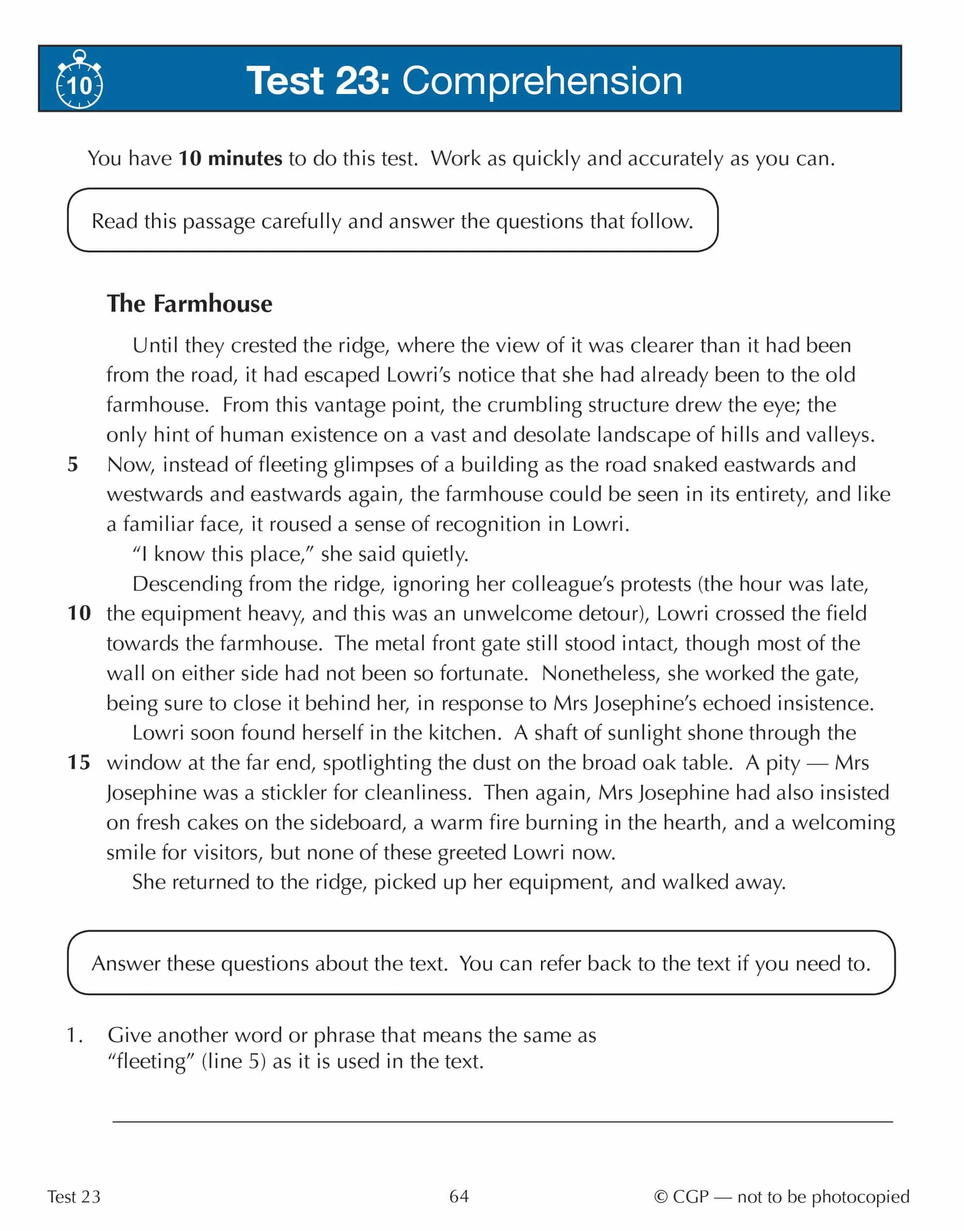 11+ GL 10-Minute Tests: English - Ages 10-11 Book 1 (with Online Edition)