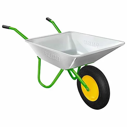 Taczka Ogrodowa Budowlana Jednokołowa Stal Ocynkowana 100 kg 65 l - Palisad