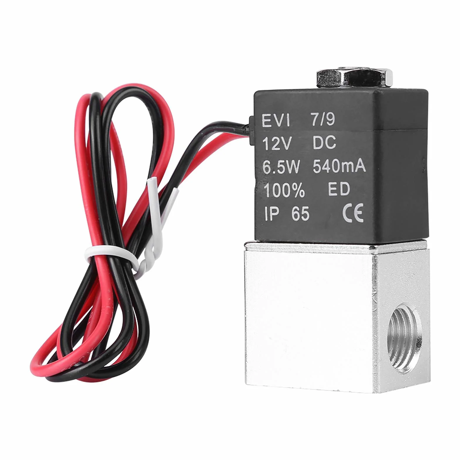 1/4 "NPT Pneumatyczne Elektrozawór, 12 V DC 2 Way Normalnie Zamknięty Pneumatyczny Elektrownia Elektrowni Elektrowni Powietrza do Powietrza, Gazu, Cieczy, Wody