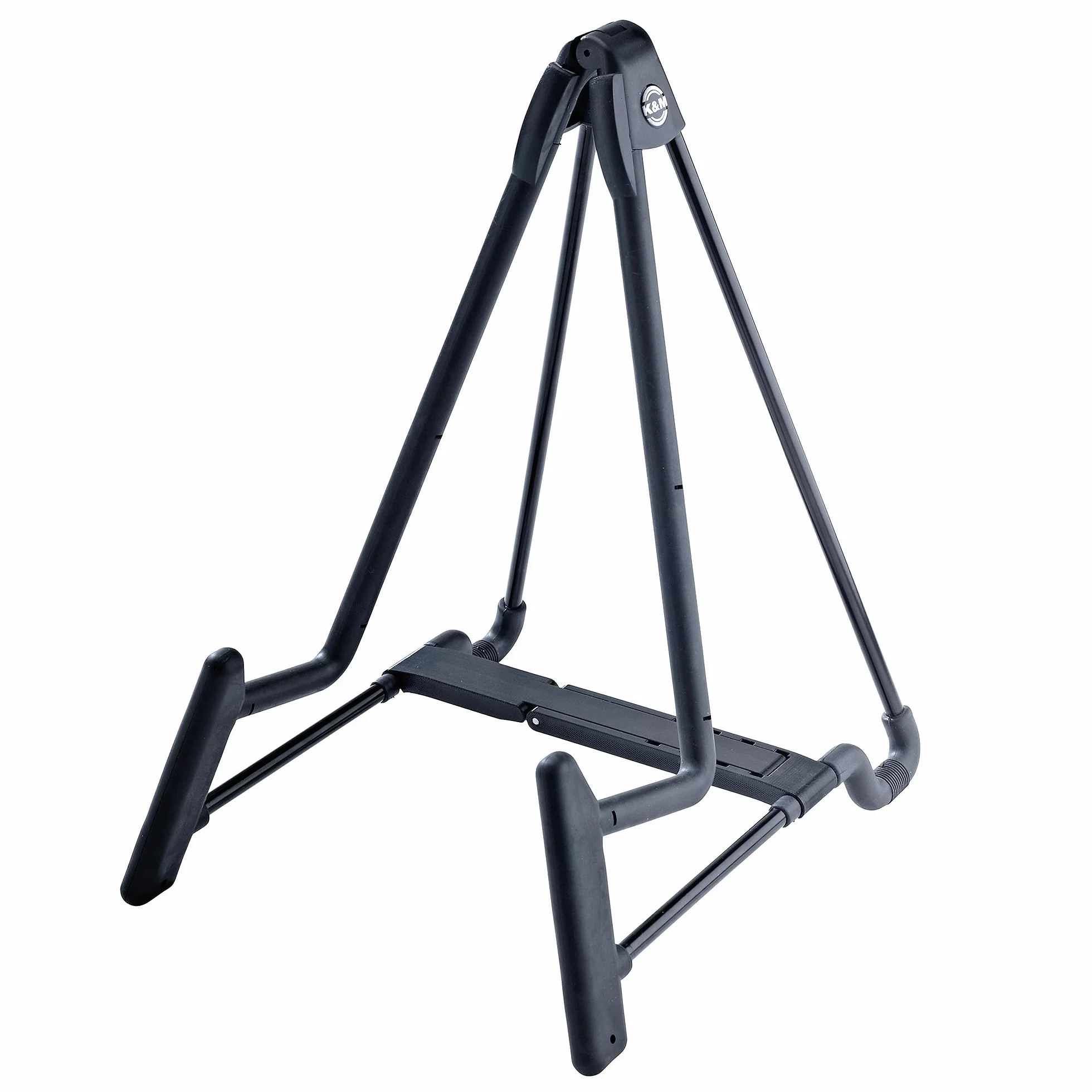 K&M 17581 Heli 2 stojak na gitarę elektryczną, czarny, ze stali, szerokość od 18,5 do 23 cm, stojak na gitarę elektryczną