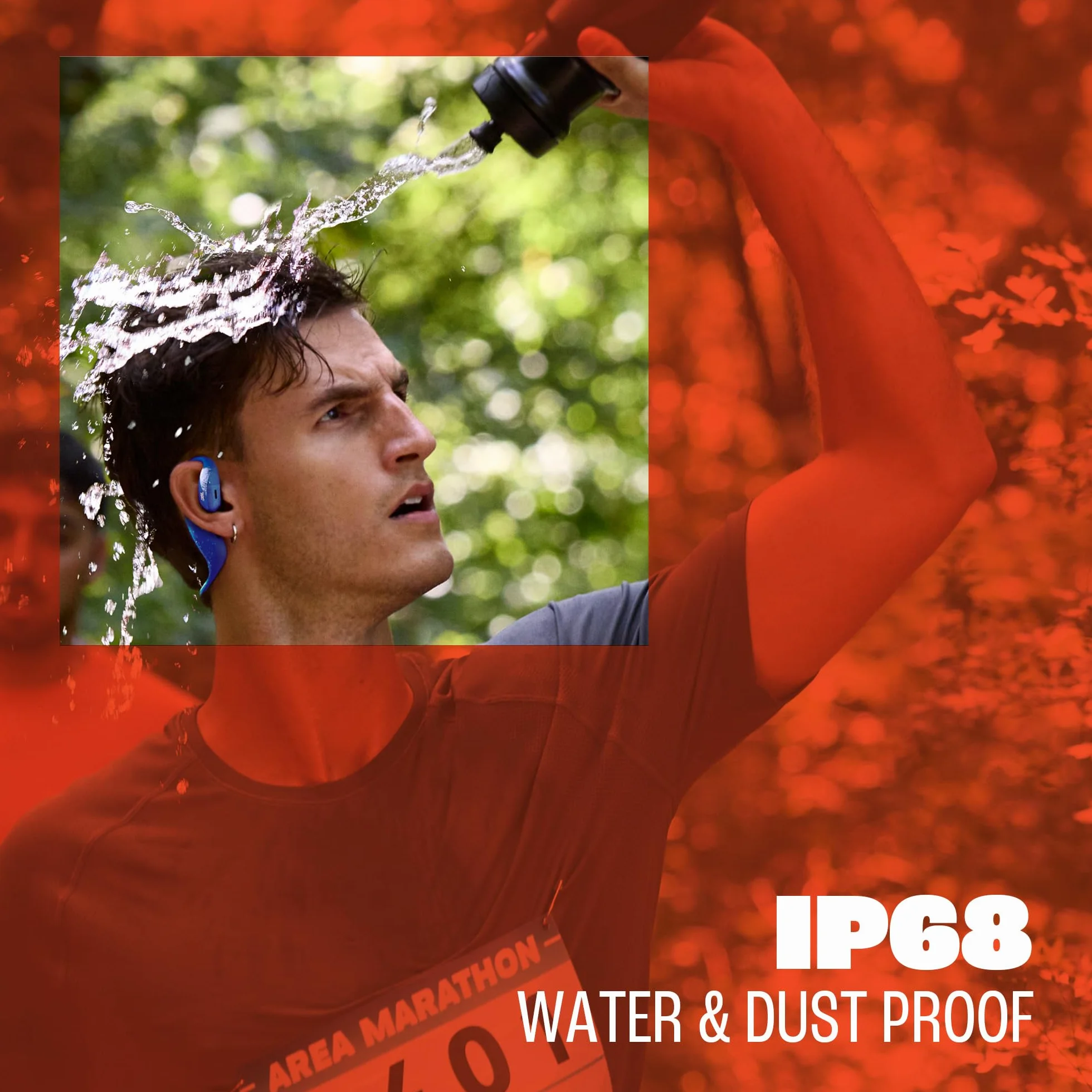 JBL Endurance Pace – bezprzewodowe słuchawki sportowe open-ear Bluetooth z technologią JBL OpenSound, lekki tytanowy pałąk z pamięcią kształtu, wodoodporne (IP68), do 10 h baterii, czarno-szare