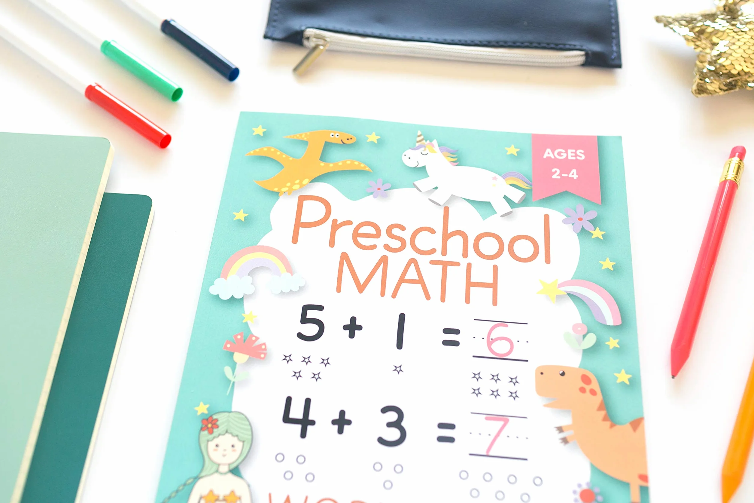 Preschool Math Workbook for Toddlers Ages 2-4: Beginner Math Preschool Learning Book with Number Tracing and Matching Activities for 2, 3 and 4 year olds and kindergarten prep
