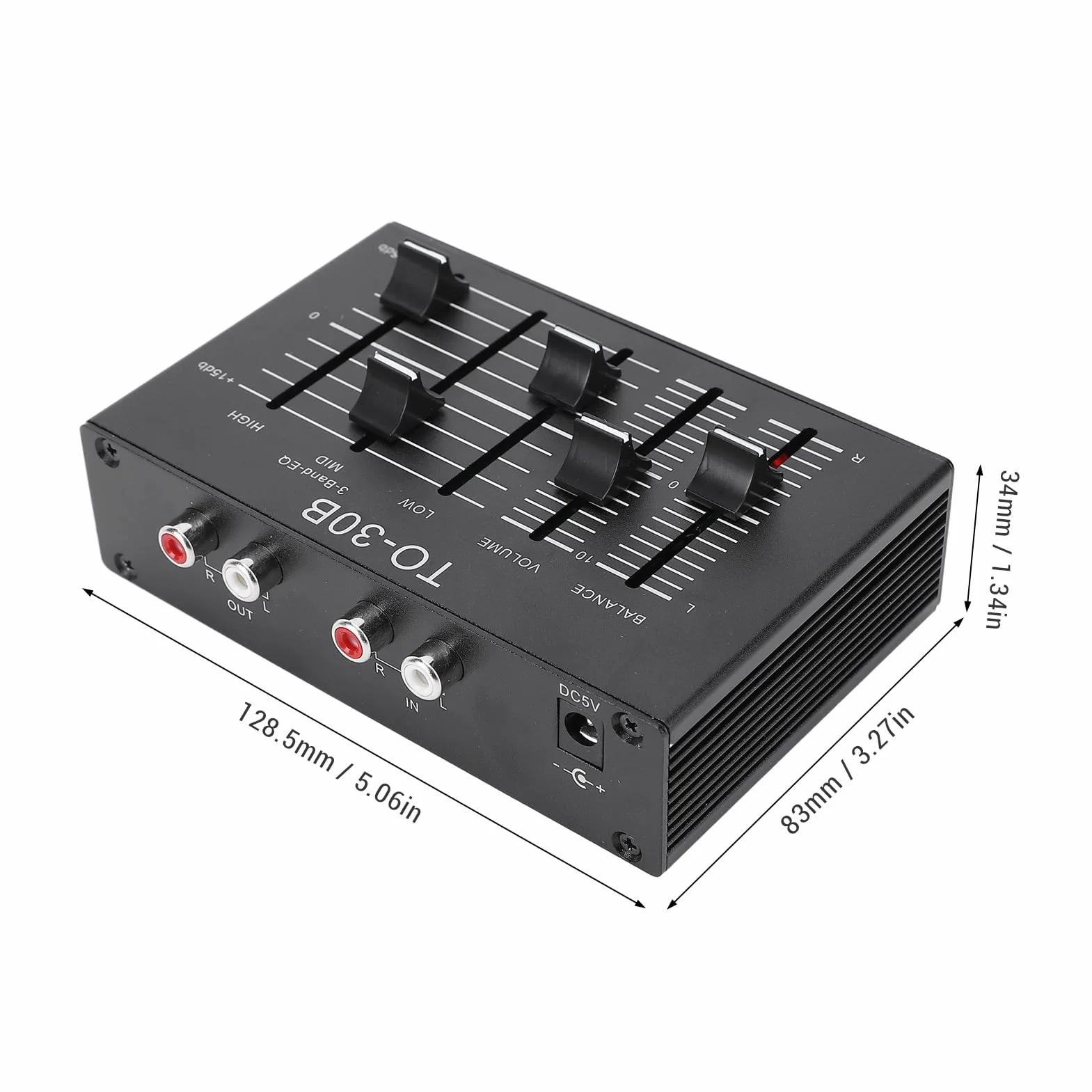 Equalizer Equalizer Stereo Przedwzmacniacz, 3-pasmowy Balans Regulacji Głośności Kanału Dźwiękowego, dla Elektroniki, Gramofony, Gitary