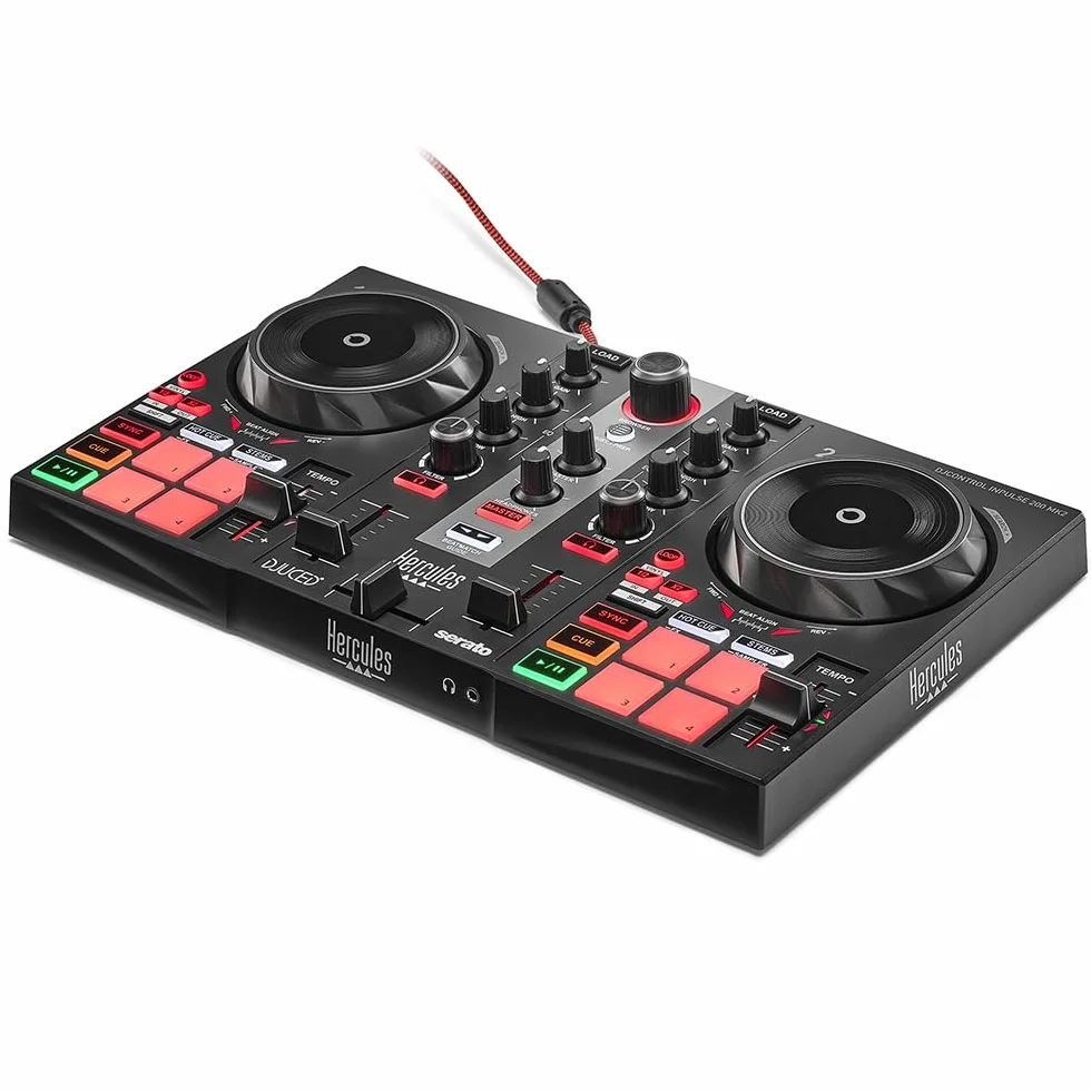 Hercules DJControl Inpulse 200 MK2 – idealny kontroler DJ do nauki miksowania – oprogramowanie i samouczki w zestawie.