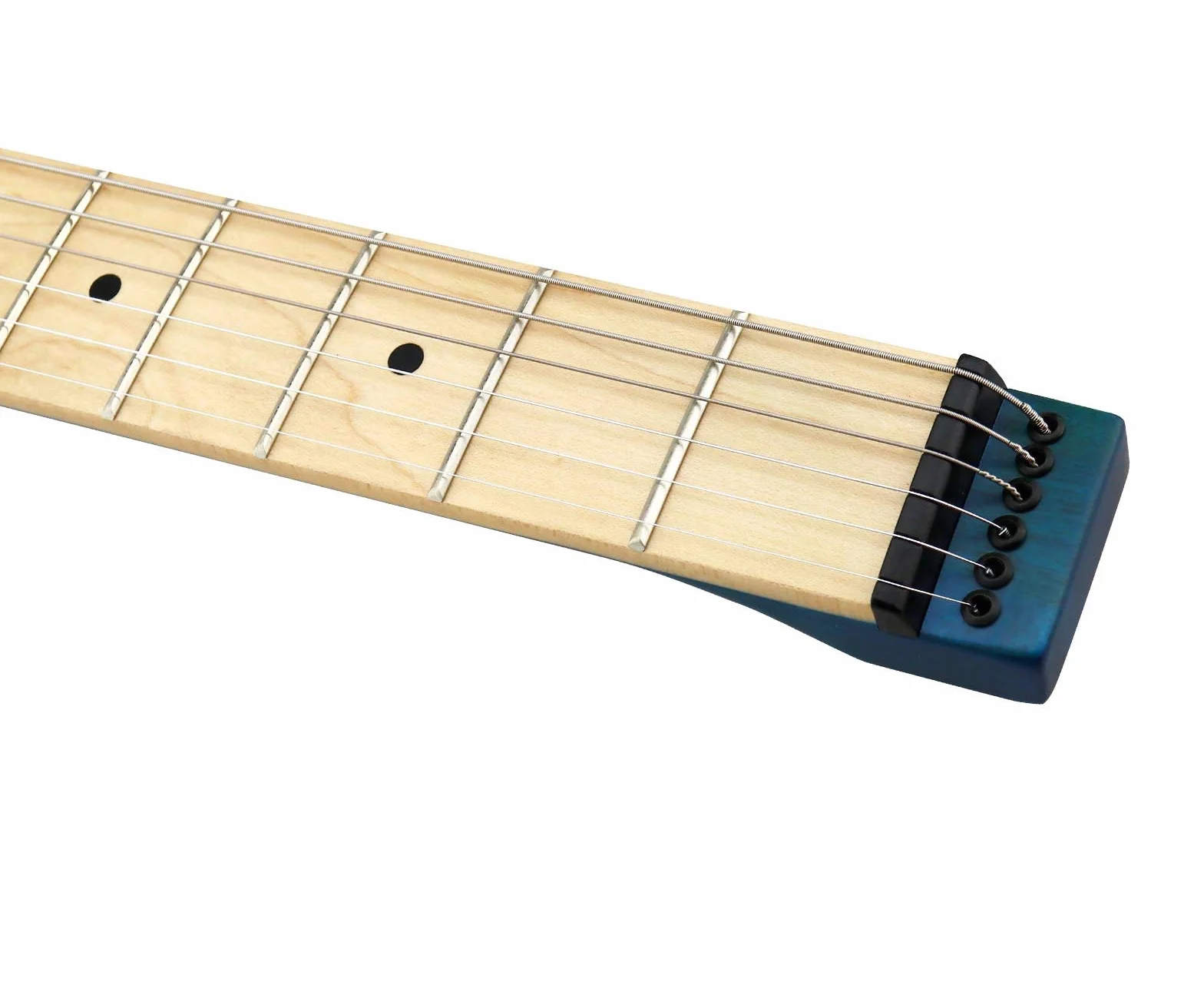 Anygig Gitara elektryczna praktyka przenośna gitara podróżna klon bez głowy solidny korpus pełna skala z Gigbag dla lekkiej konstrukcji torba na koncert wszystkie akcesoria niebieska