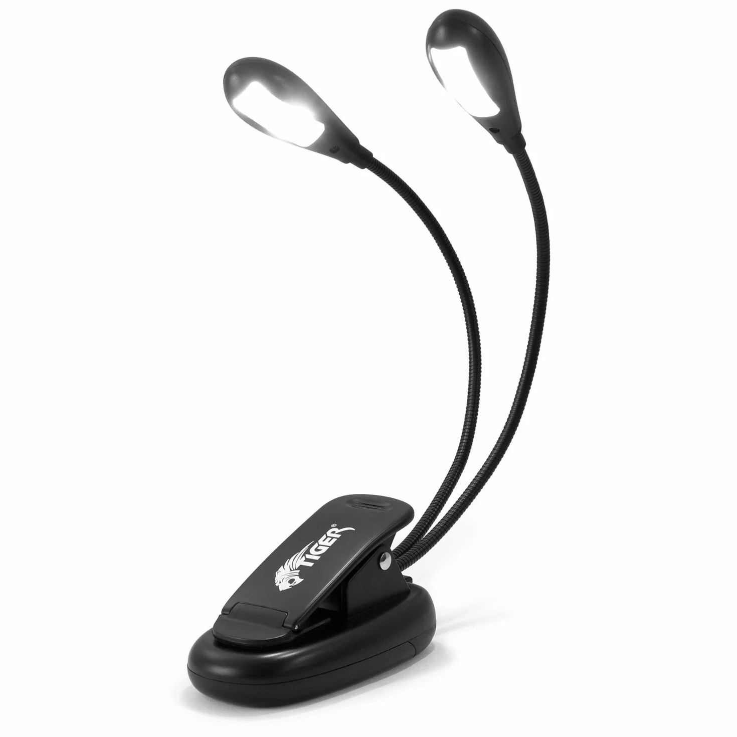 Tiger podwójny stojak na nuty z 4 diodami LED