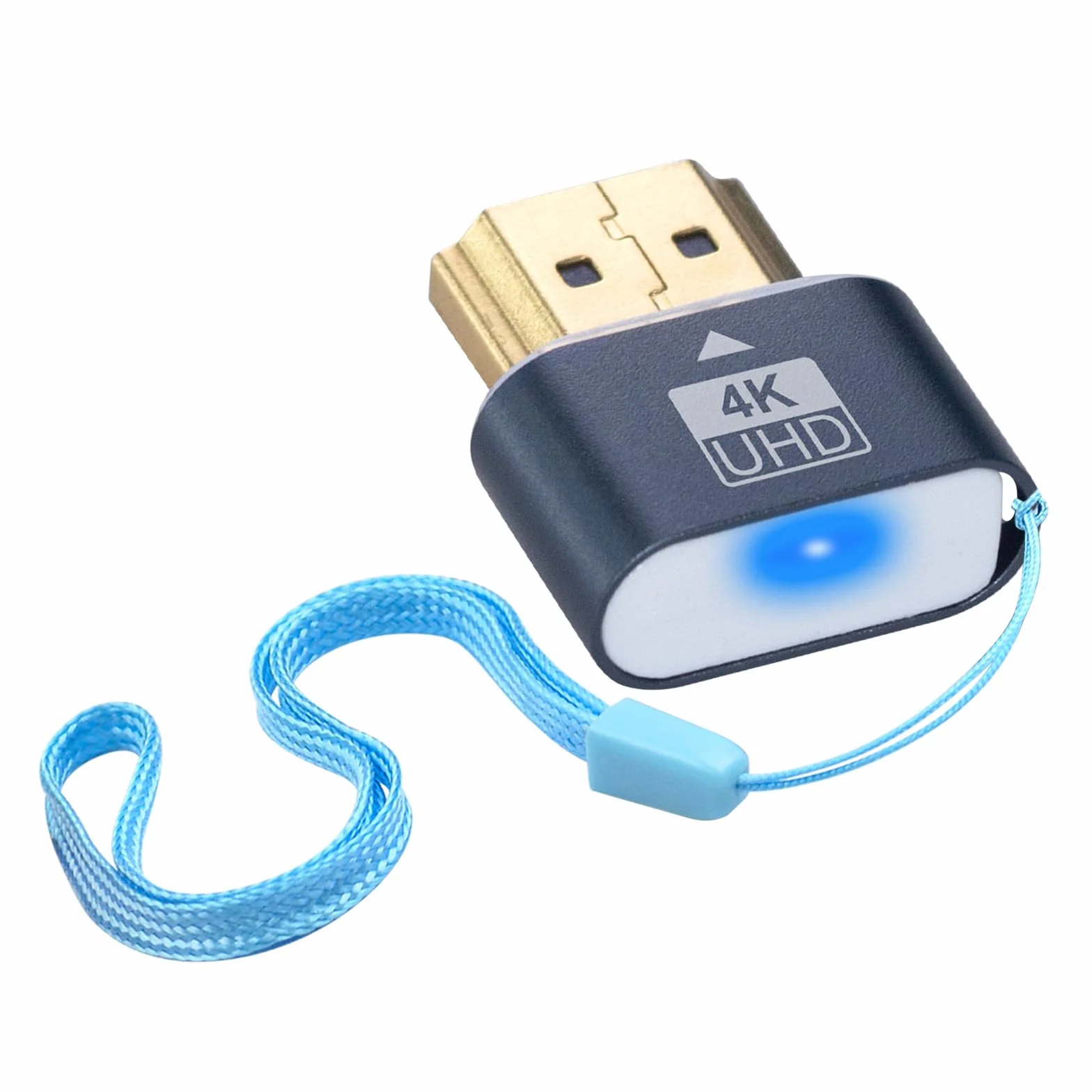 Duttek Wtyk HDMI 4K – emulator wyświetlacza wirtualnego monitora, adapter wyświetlacza bez głowy do systemu Windows Mac OSX Linux, obsługuje do 4K przy 60 Hz (z lampką kontrolną, 1 opakowanie)