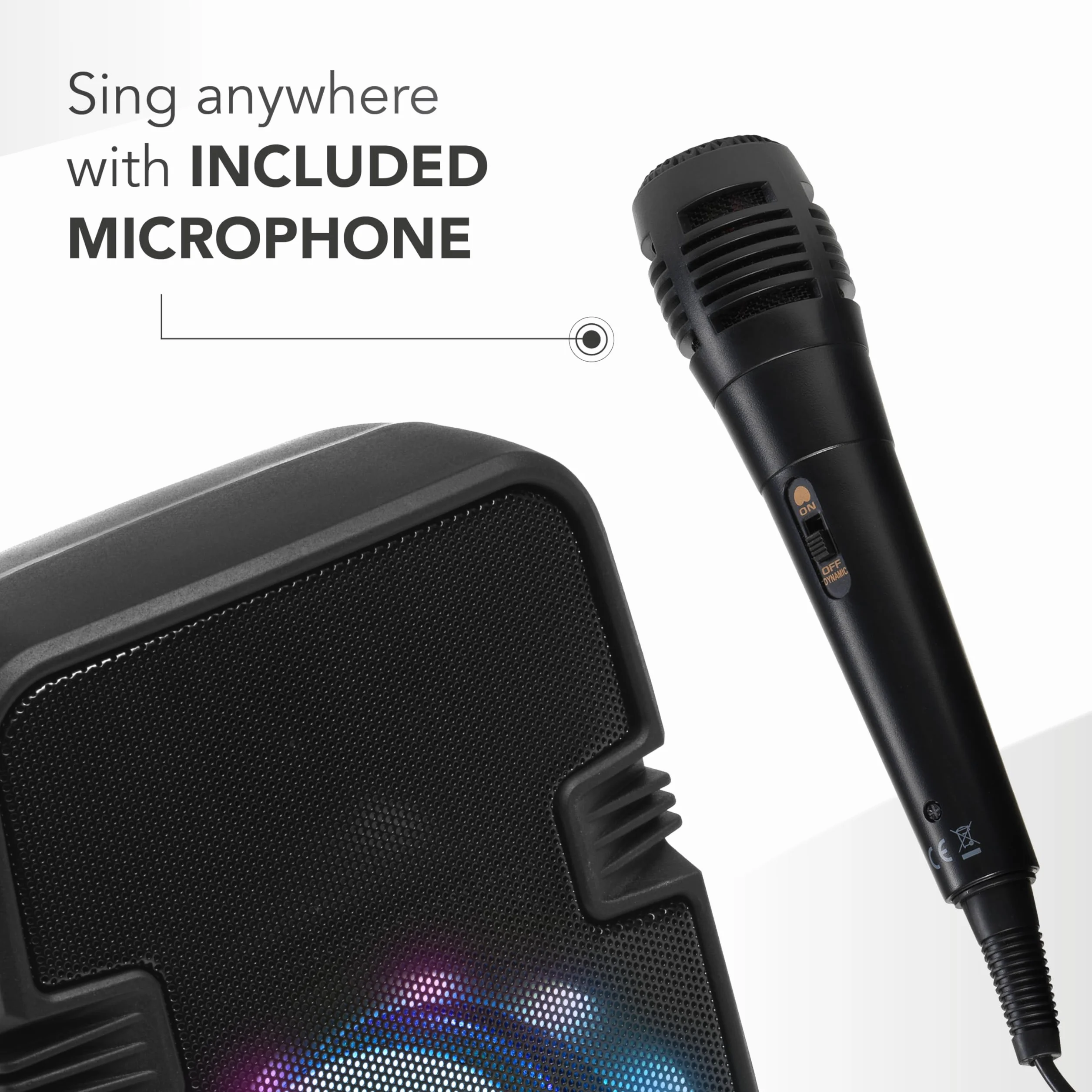 Music Sound | Głośnik Karaoke | Głośnik bluetooth ze światłem LED - 5 watów mocy