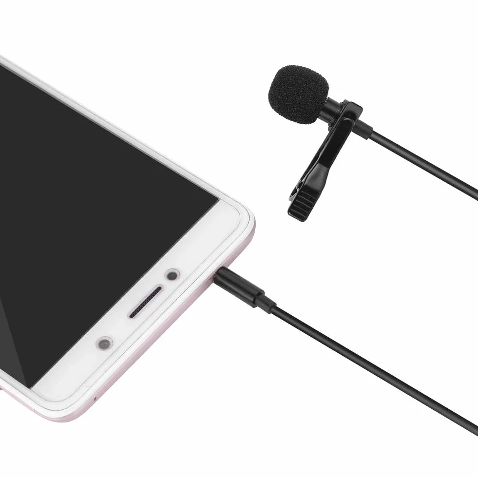 Bez użycia rąk Clip-on Mic Lapel Mic 3,5 mm Wielokierunkowy kondensator Lavalier Mic do aparatu DSLR Android Sangsung PC Laoptop Recorder