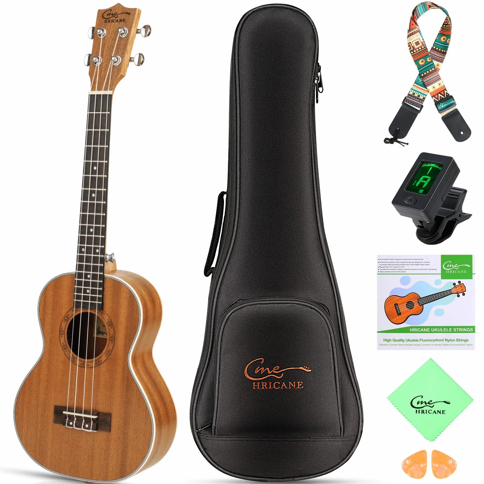 Koncert Ukulele, 23-calowy Profesjonalny Ukulele Początkujący Mała Gitara Hawajska Gitara Zestaw z Wysokiej Jakości Torba Gitarowa