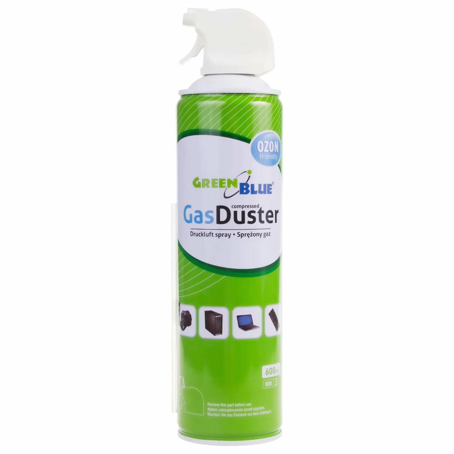 Green Blue GB600 Sprężone Powietrze o Pojemność 600ml, Sprężone Powietrze do Czyszczenia Komputera i innych Urządzeń Elektronicznych, Profesjonalny Atomizer do Czyszczenia Sprzętu Biurowego