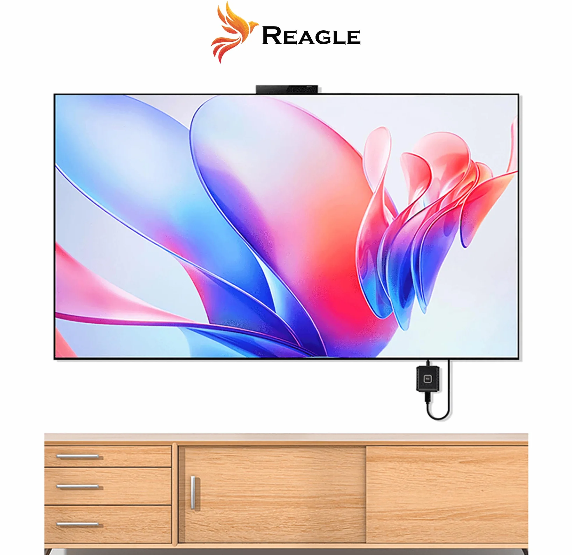 Reagle Bezprzewodowy transmiter i odbiornik HDMI Full HD 1080p 60Hz, zasięg 50 m, Plug & Play HDMI bezprzewodowy adapter do telewizora, projektora, laptopa, komputera, nie wymaga Wi-Fi