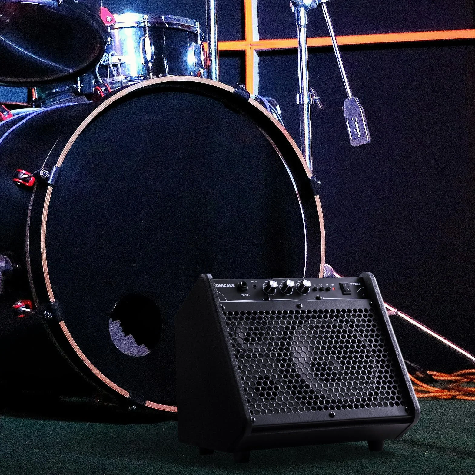 SONICAKE Elektryczny wzmacniacz perkusyjny 20 W Bluetooth przenośny system głośników QDM-20