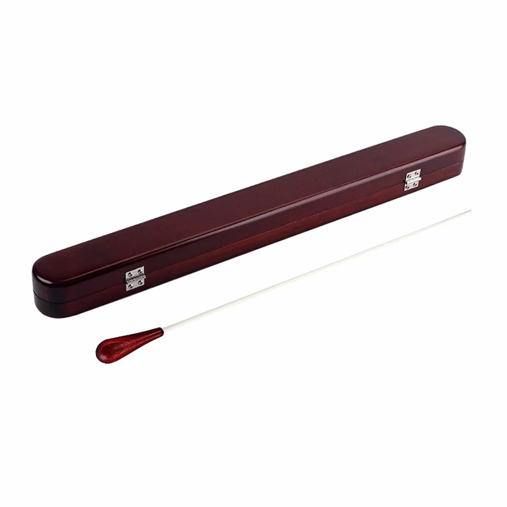 Alnicov Red Wood Conductor Music Baton Drewniane pudełko z pałeczką Ręcznie robione