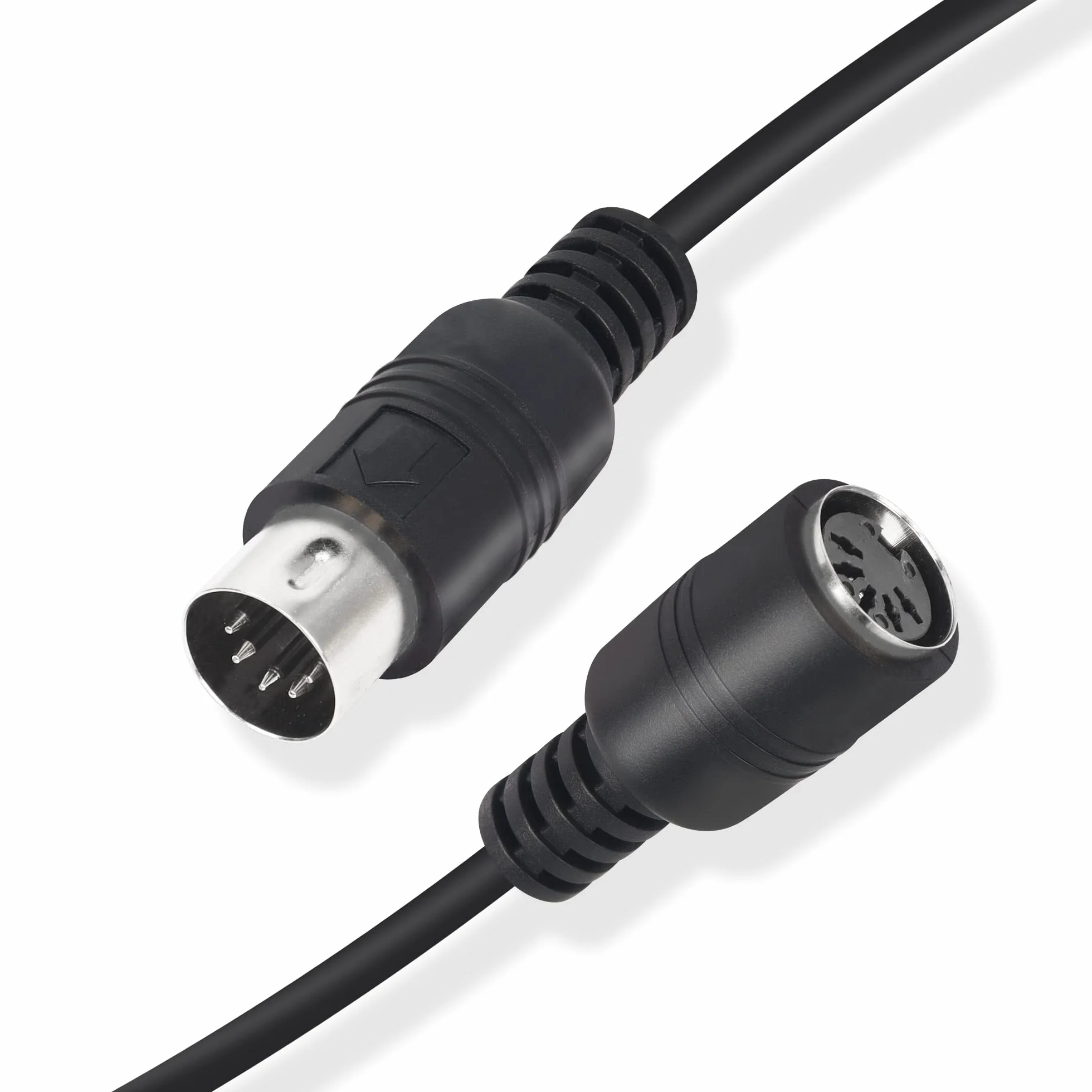 Kabel przedłużający MIDI DIN 5-pinowy męski na żeński kabel audio do syntezatora klawiatury MIDI, organów, fortepianu elektrycznego, gitary MIDI (50 cm)