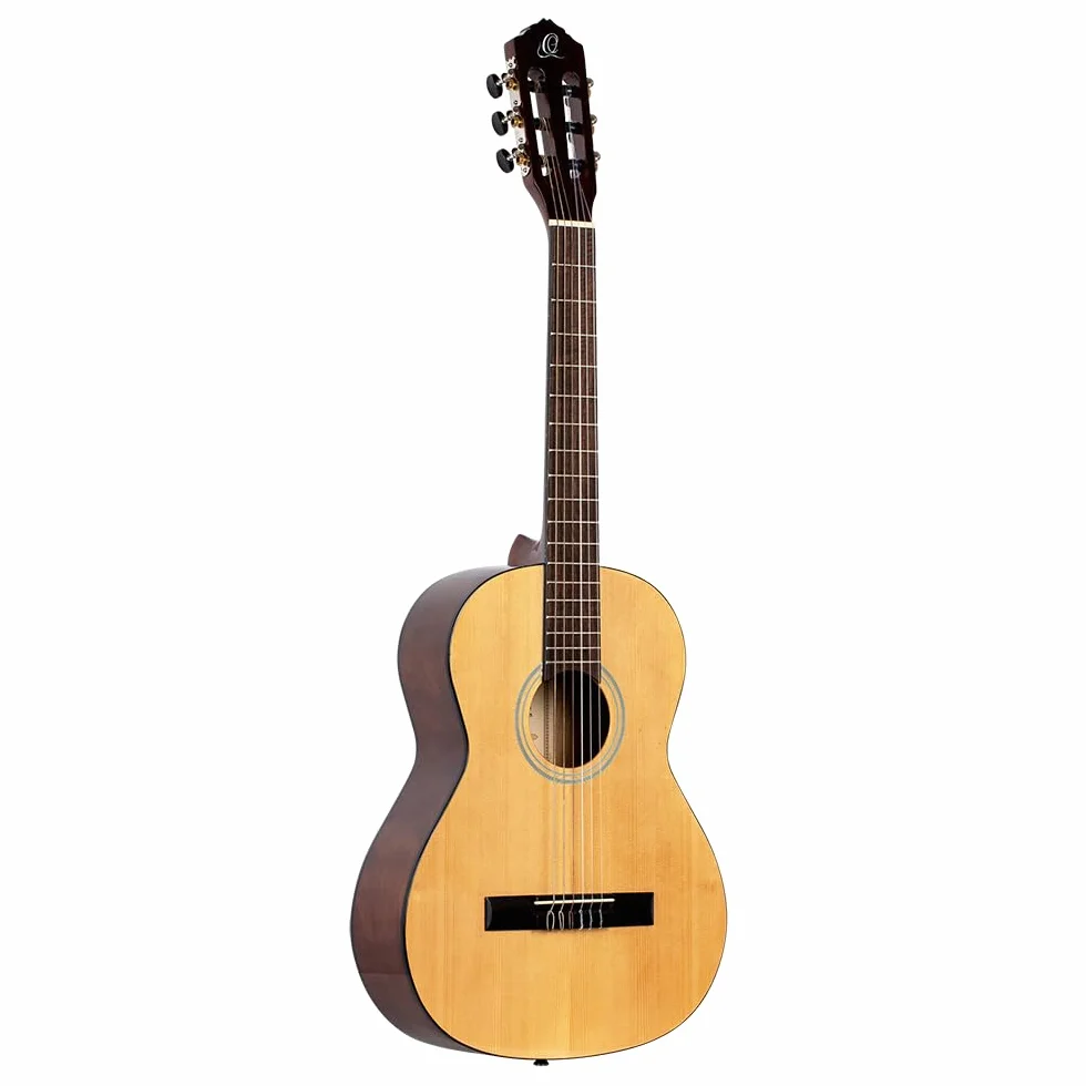 Ortega Guitars 3/4 Classical Guitar – Seria Student – Świerk/Katalpa, Wykończenie Naturalne, Połysk (RST5-3/4)