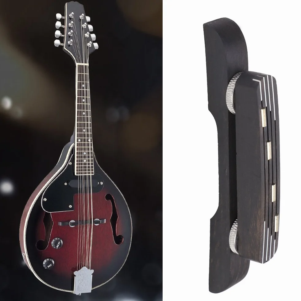 Most mandolinowy, mostek z drewna różanego o regulowanej wysokości Instrument mandolina DIY części naprawcze