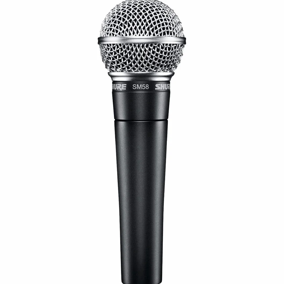 Shure SM58-LC Dynamiczny mikrofon wokalny z pneumatycznym mocowaniem wstrząsu, wbudowany filtr pop, klip A25D, 3-pinowy złącze XLR, brak kabla (SM58-LCE)