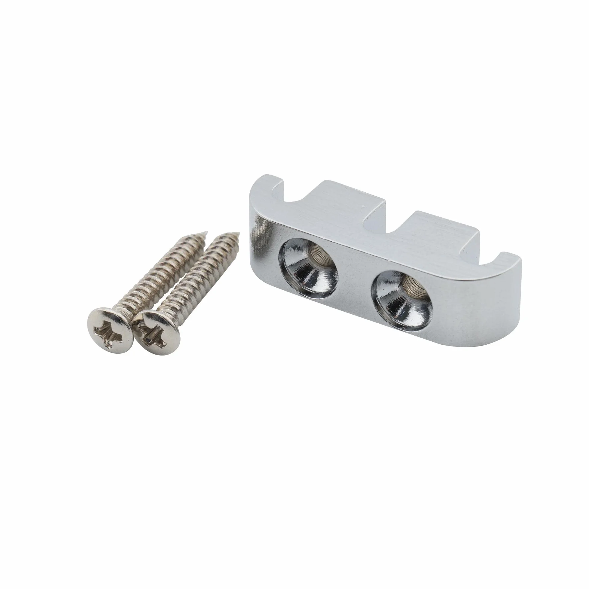 Musiclily Pro 25mm Mosiądz Docisk Strun Basu do 5 Strunowego Gitary Basowej, Chrom