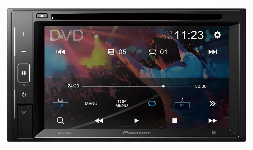 Pioneer AVH-A240BT Stacja Multimedialna, Czarny, ‎18 x 16.5 x 11.8 cm; 2.61 kg