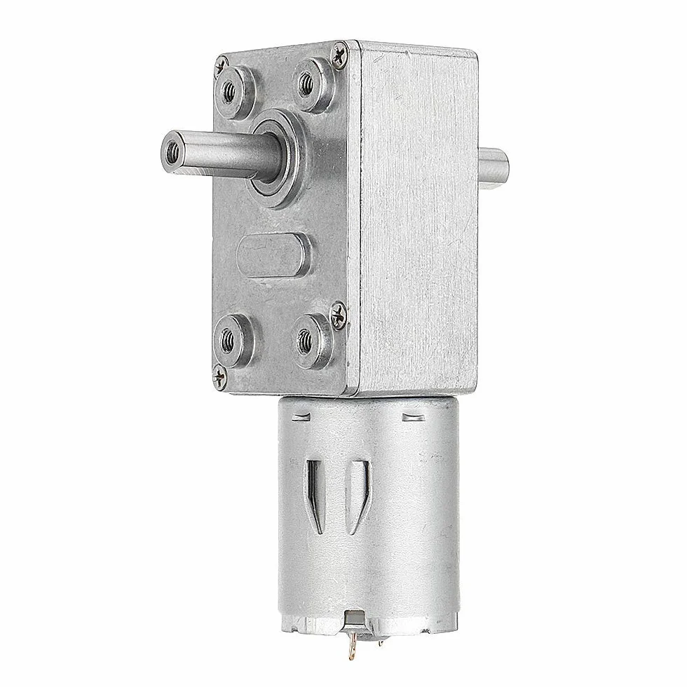 DollaTek JGY-370 DC 24 V 150 RPM podwójny wa?ek przek?adnia ?limakowa silnik samozaciskowy przek?adnia redukcyjna