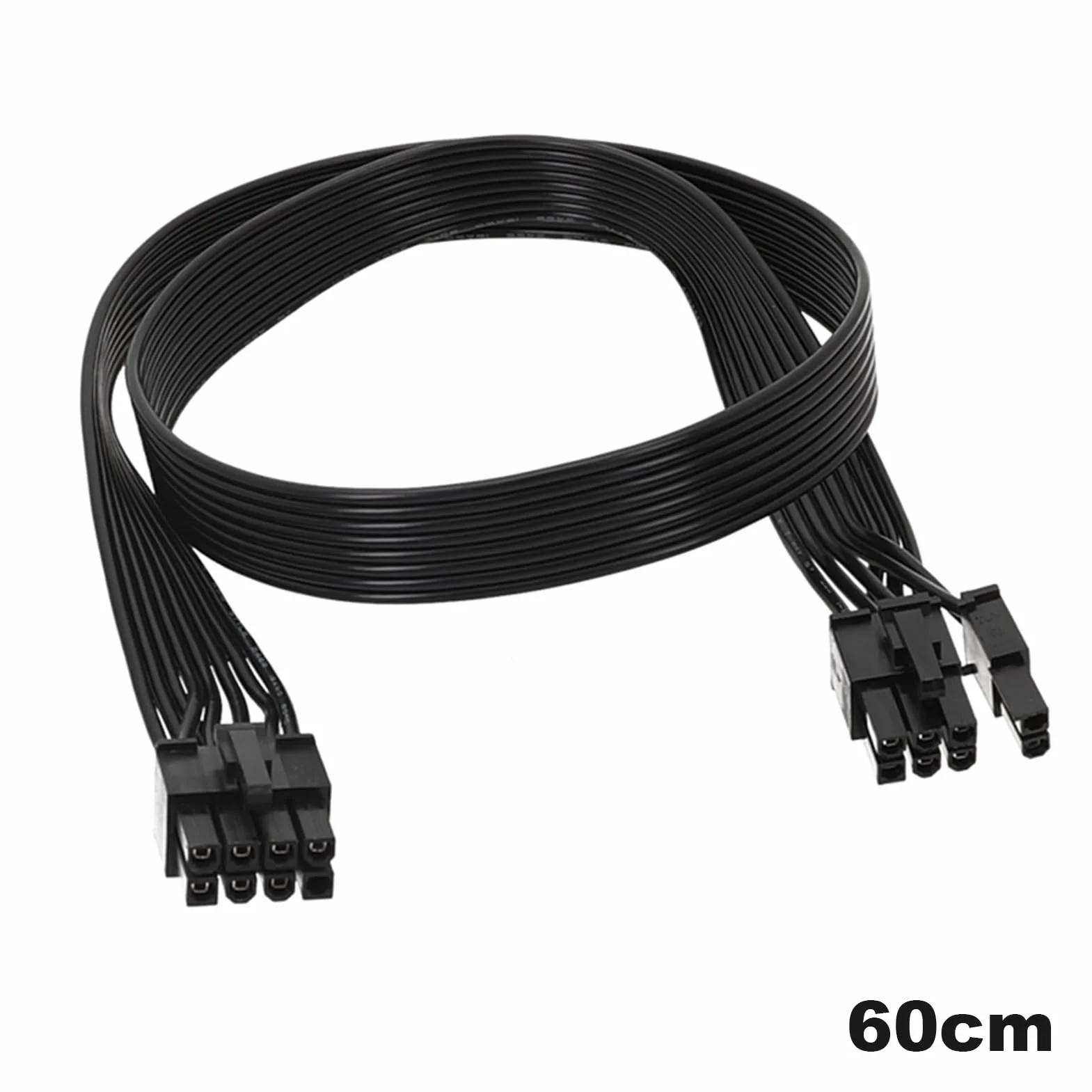 8-biegunowy kabel zasilający GPU 8-biegunowy wtyk ATX na 6+2- kabel PCIe, kabel PCIE do Be Quiet,8-pinowy (6+2) zasilacz – 60 cm kabel do kart graficznych gpu 2x6 8-pinowy karta graficzna