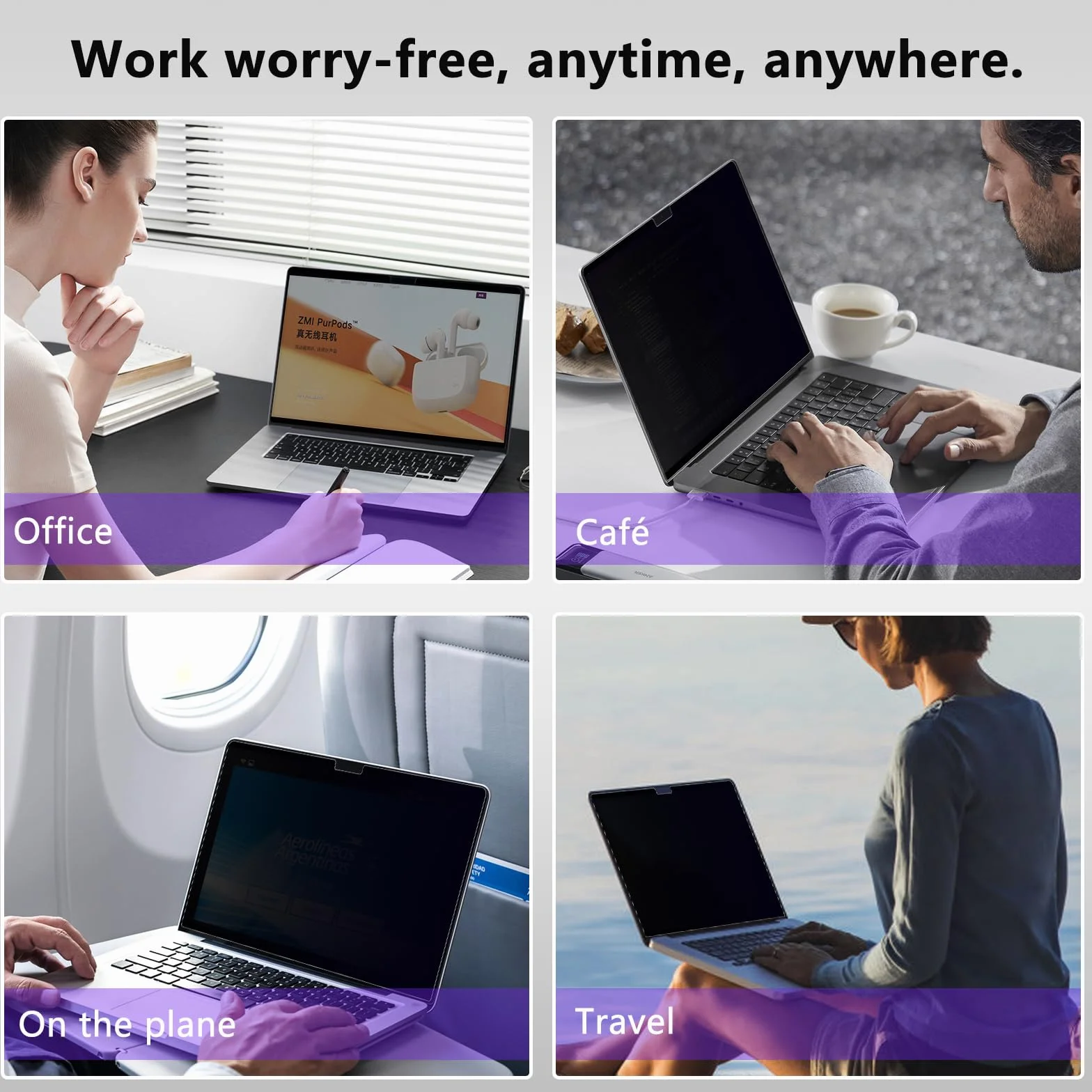 Magnetyczna folia prywatności do Macbook Neo 13 cali (2026 A18 Pro), Mac Laptop Privacy Screen ochrona ekranu 13", Anti-Peep filtr niebieskiego światła, zdejmowana ochrona wyświetlacza