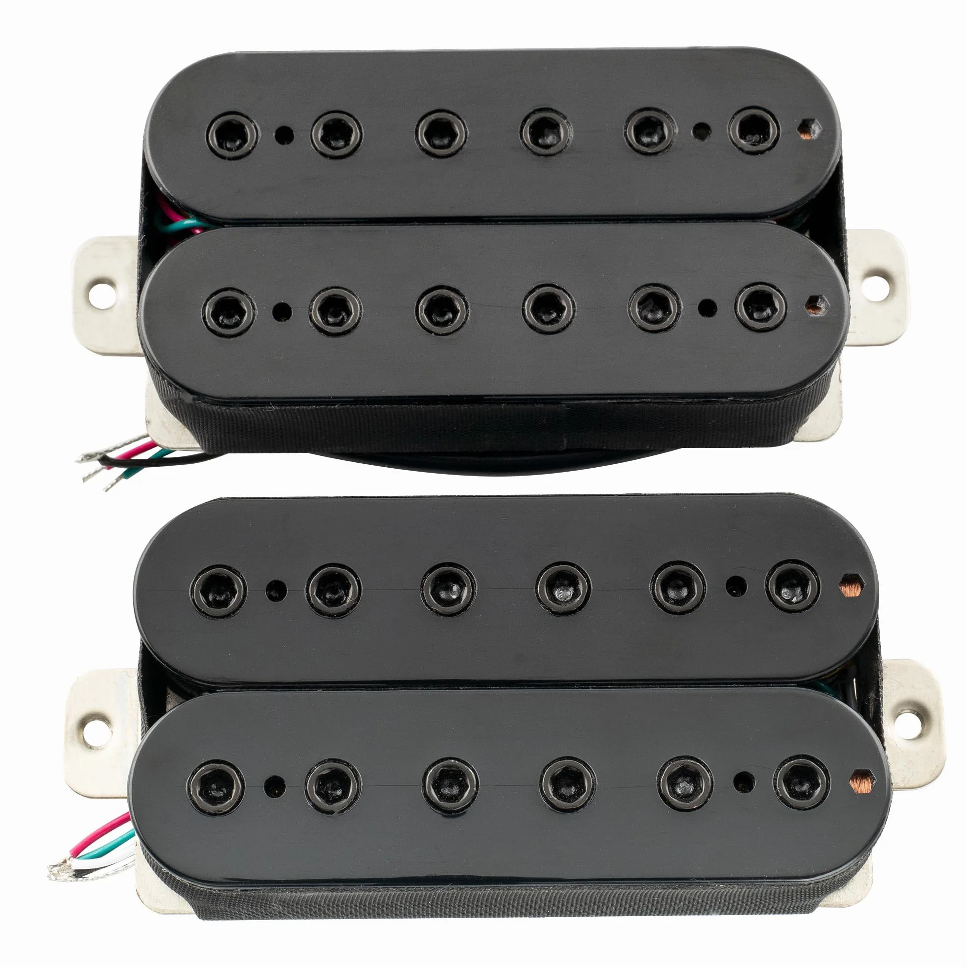 Musiclily Pro HH-HEXA Alnico 5 Odkryty Przetwornik Humbucker Regulowany Sześciokątny Słupek Neck Bridge Pickups Set 7,8K/16K do Gitary Elektrycznej, Czarny