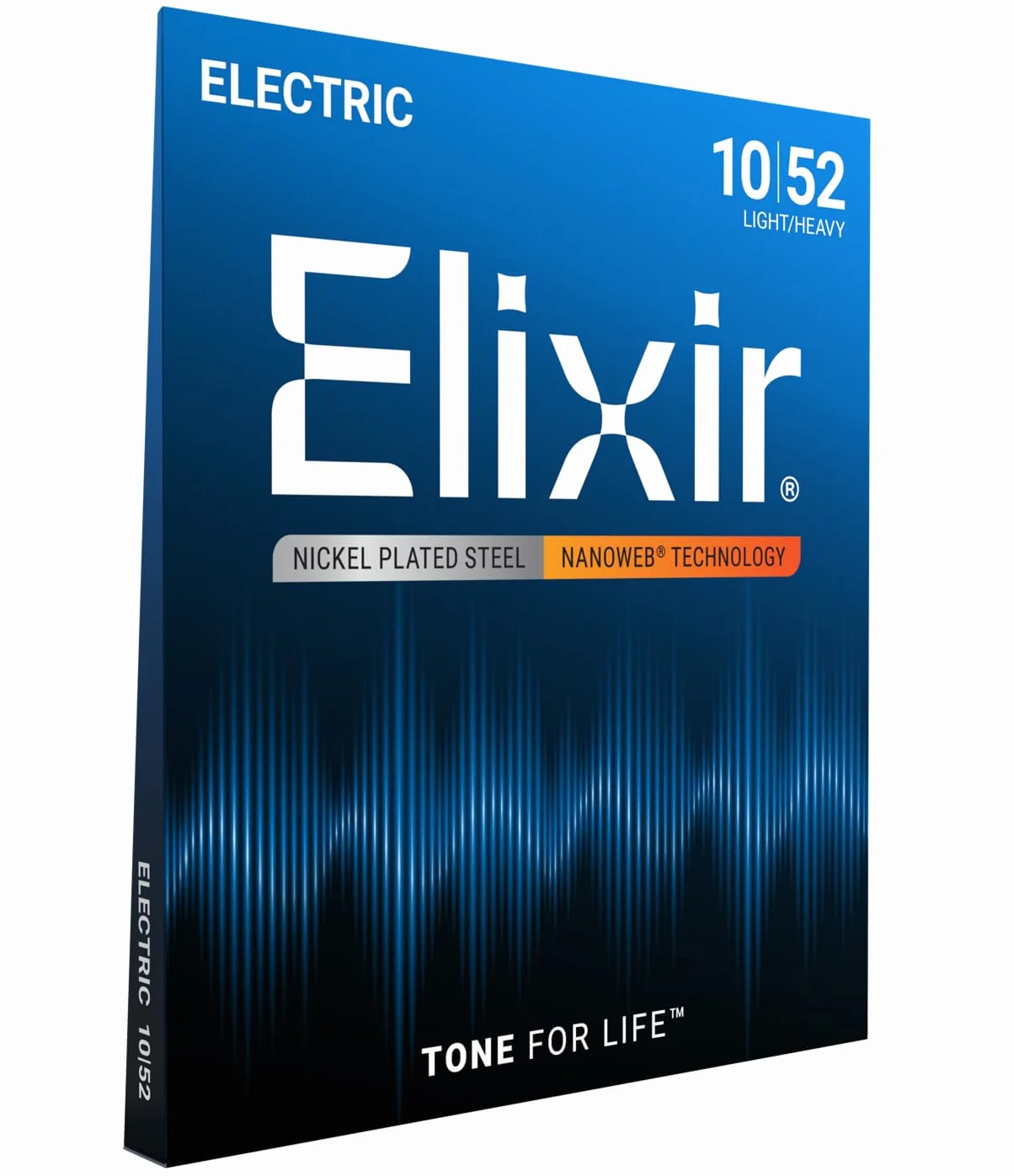 Elixir Struny struny do gitary elektrycznej z powłoką NANOWEB, lekkie/ciężkie (.010-.052)