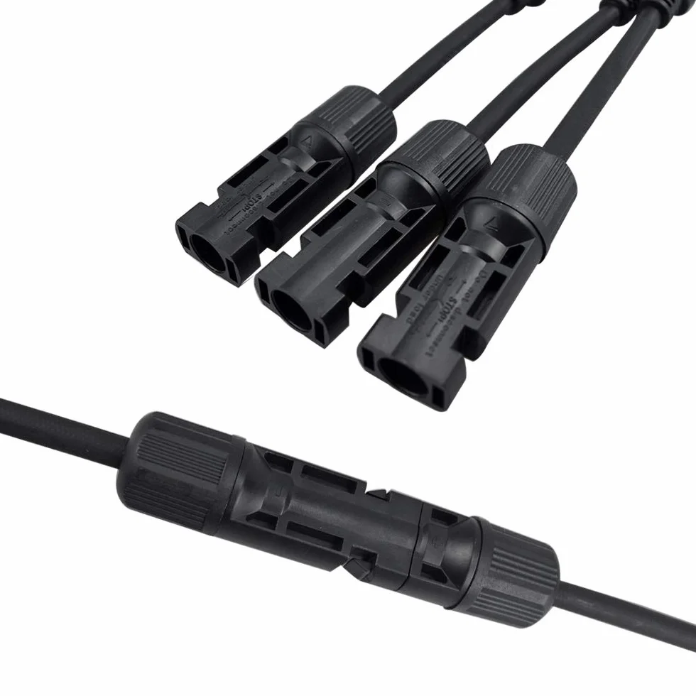1 Paar Professionell Solarstecker, Solar Y Abzweigverbinder Y Branch Connector, Photovoltaik Steckverbinder Parallelverbinder für Solarpanel