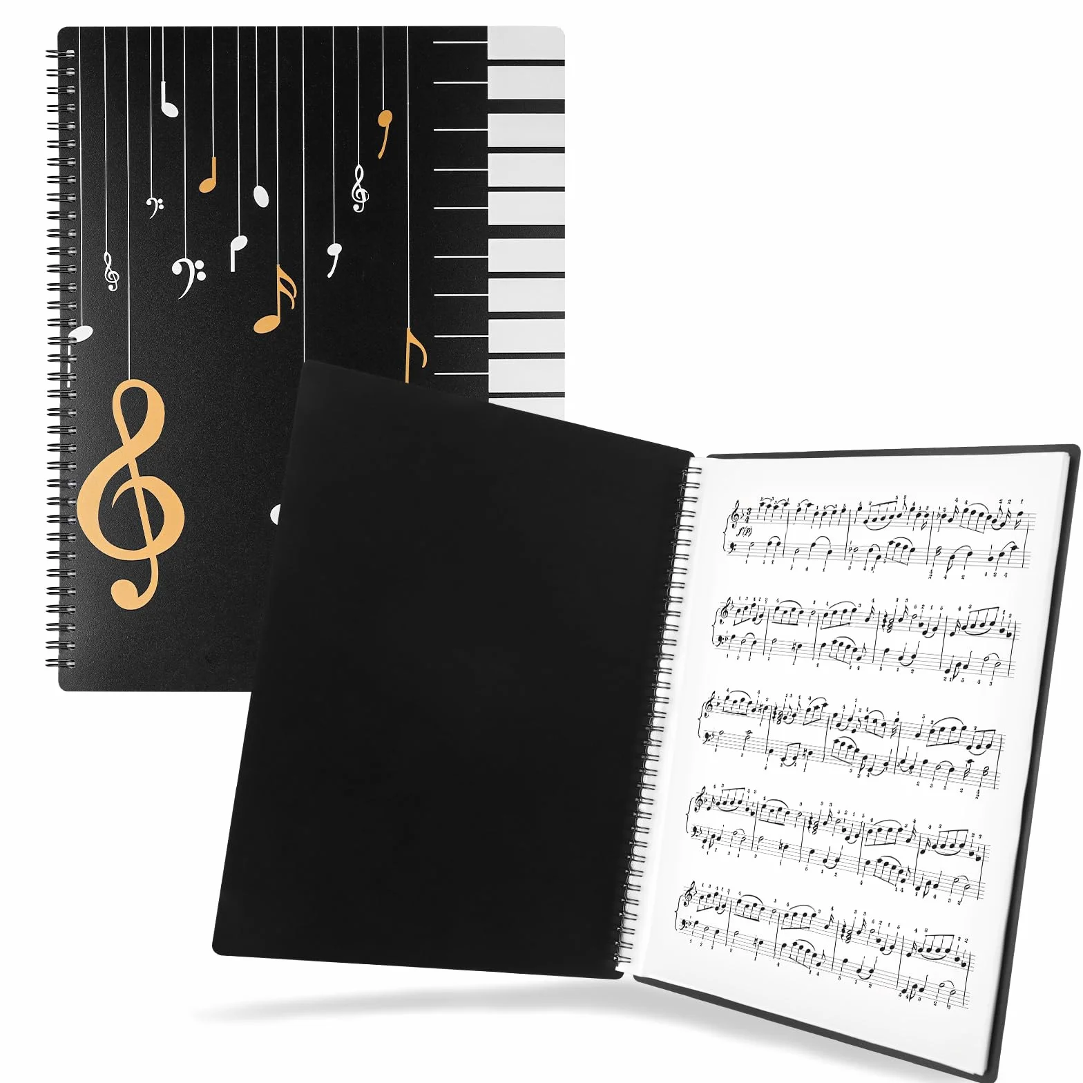 JIANTA A4 120-stronicowy folder muzyczny spiralny segregator 21,5 x 28 cm