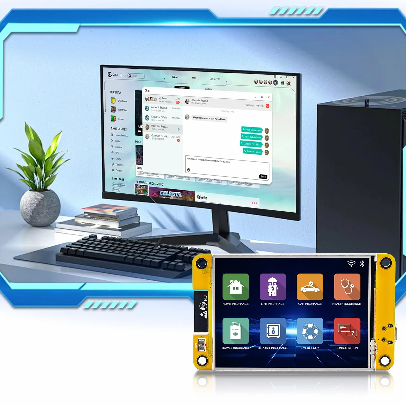 Vegena ESP32 wyświetlacz 2,8 cala, ekran dotykowy TFT kompatybilny z WiFi 240 x 320 WiFi + moduł Bluetooth, panel rozwojowy, moduł TFT z Arduino/LVGL
