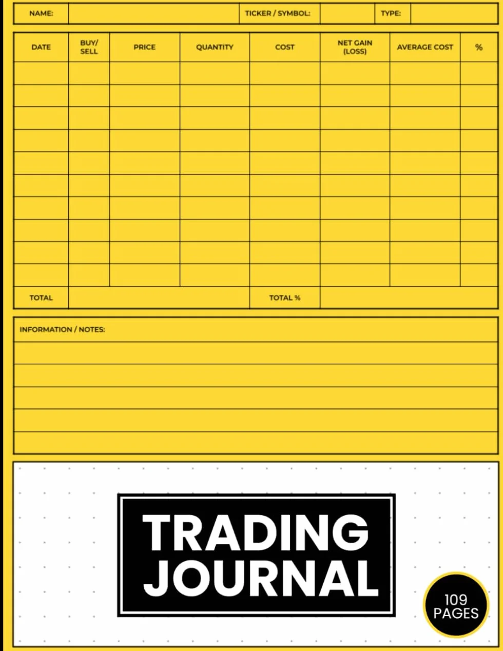 Trading Journal: Stocks, Forex, Options and Crypto Trading Log Book for Organised Traders | Record up to 1000 Trades.