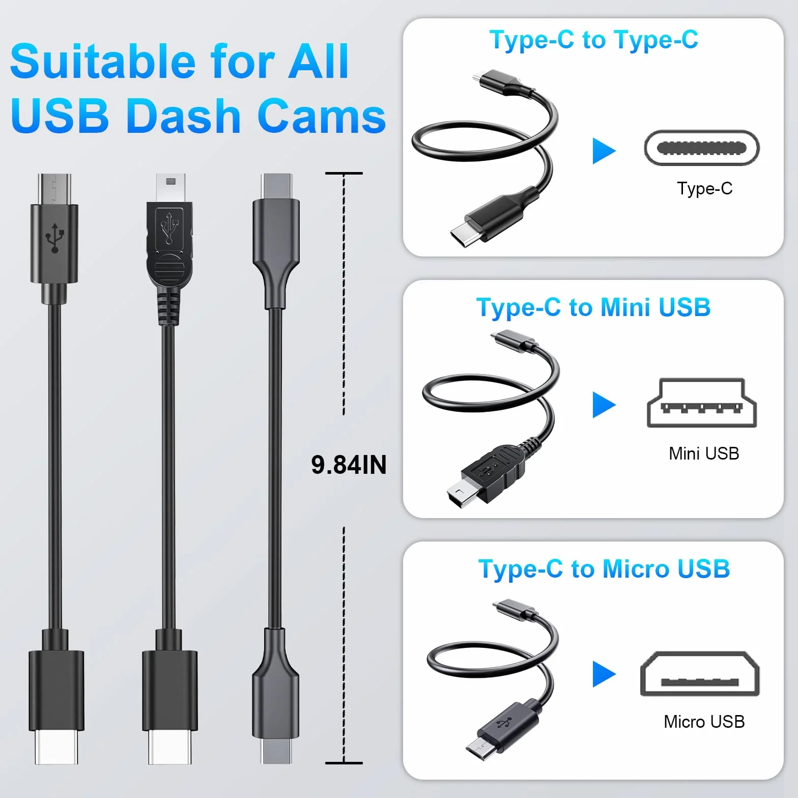 Dash Cam Power Adapter for Audi Porsche Volkswagen with Black 3-Pin Rain Sensor – Hidden Cable Kit for GPS Radar Mirror Camera, Plug & Play Fits All Models with Black 3-Pin Rain Sensor Port