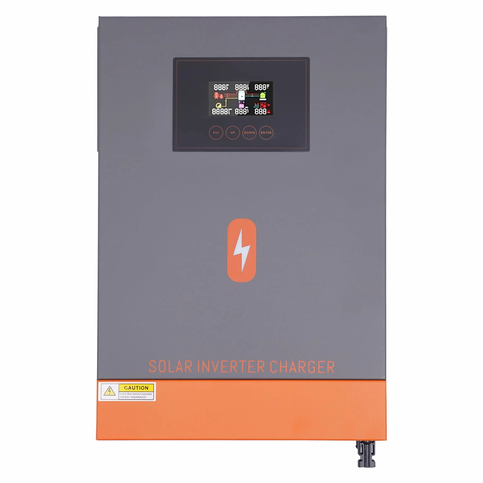 Hybrydowy falownik 24 v 4500 w/30 V 6500 w/48 V 10200 W z ekranem dotykowym ładowarka solarna z ładowarką, sieć priorytetowa, solarny regulator ładowania (24 V 4500 w)